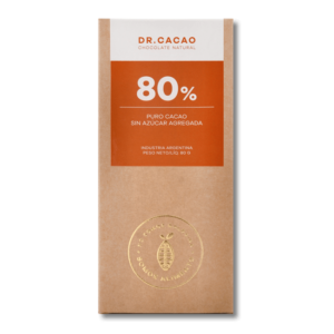Dr Cacao 80% Puro Cacao Sin Azúcar 50g