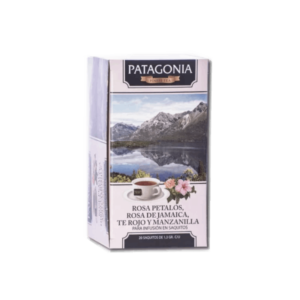 Patagonia Finest Tea Té Rosa Petalos, Rosa de Jamaica, Té Rojo y Manzanilla 20u