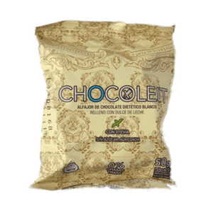 Chocoleit Alfajor de Chocolate Blanco con Dulce de Leche 50g
