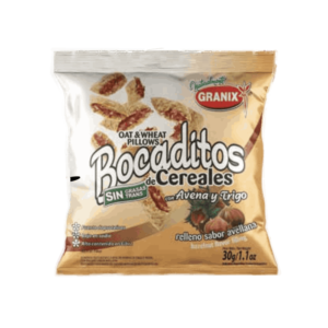 Granix Bocaditos Avena y Trigo Relleno de Avellana 180g