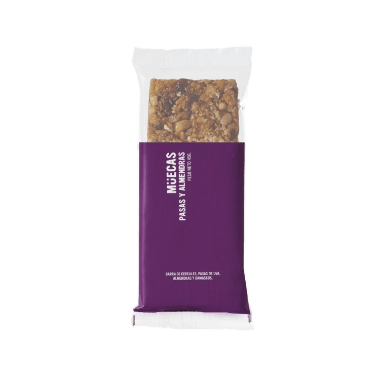 Barra pasas y almendras — Muecas