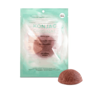 Konjac Esponja con Fina Arcila Roja Francesa Natural Rosacea 1u