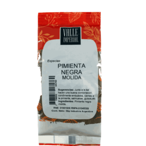 Valle Imperial Pimienta Negra Molida 50g