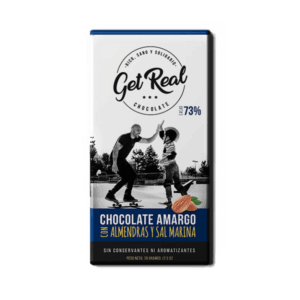 Get Real Chocolate Amargo 73% Almendra y Sal Marina 70g