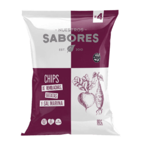 Nuestros Sabores Chips Remolachas, Batatas y Sal Marina 80g