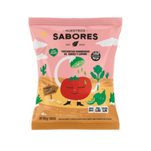 Nuestros Tostada de Arroz y Lupino Sabor Tomate, Lima y Cilantro 50g