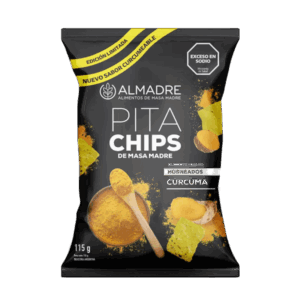 Almadre Pita Chips de Masa Madre Curcuma 115g
