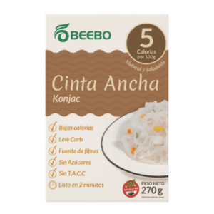 Beebo Fideo de Konjac o Shirataki Tira Ancha 270g