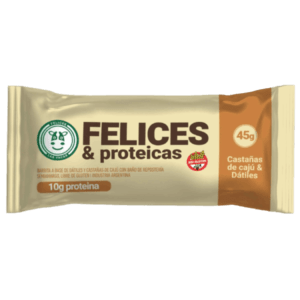 Felices las Vacas Barra Proteica Castañas de Caju & Dátiles 45g
